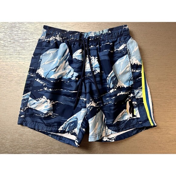 SUNDEK Iceberg Board Swim Trunks Blue w/Embroidered Penguin Men's Size Small New - Picture 2 of 9